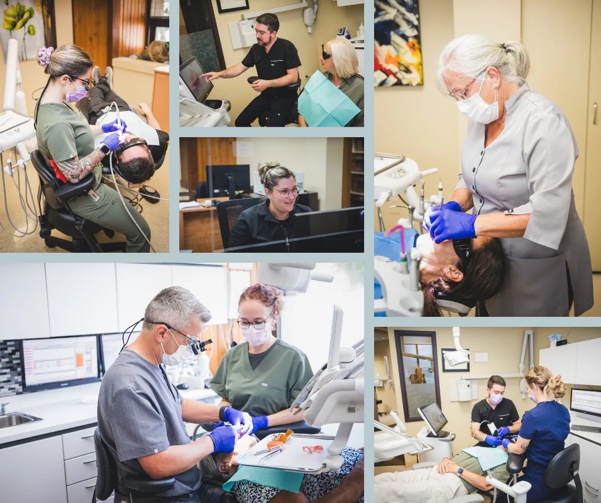 Les dentistes, hygiénistes et assistantes du Centre Dentaire Ethier & Nadeau au travail